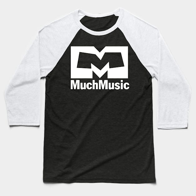 Much Music Retro Logo Baseball T-Shirt by Sudburied